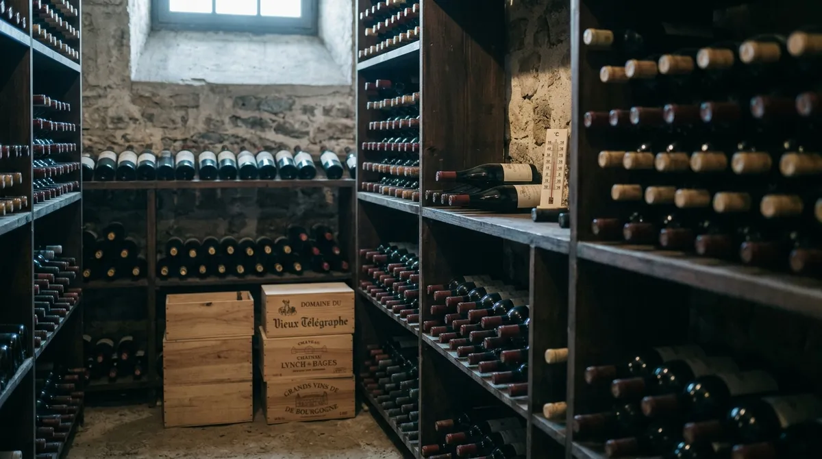 Cave de conservation de grands crus