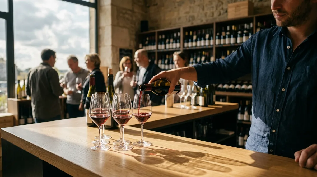 Dégustation de vin animée par un caviste